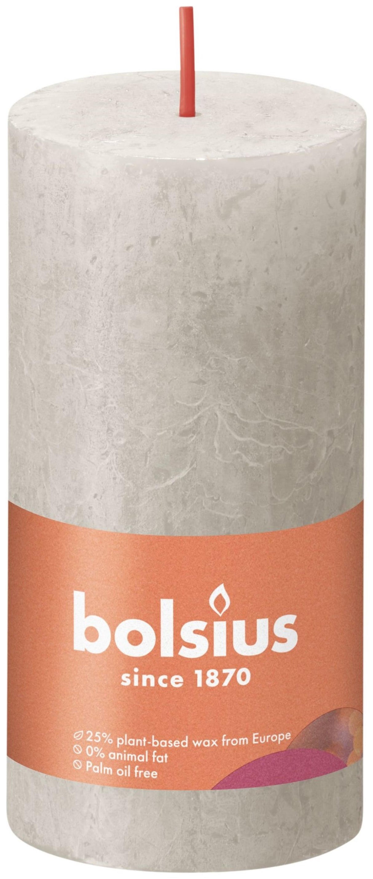 Bolsius rustiek stompkaars 100 50 grijs