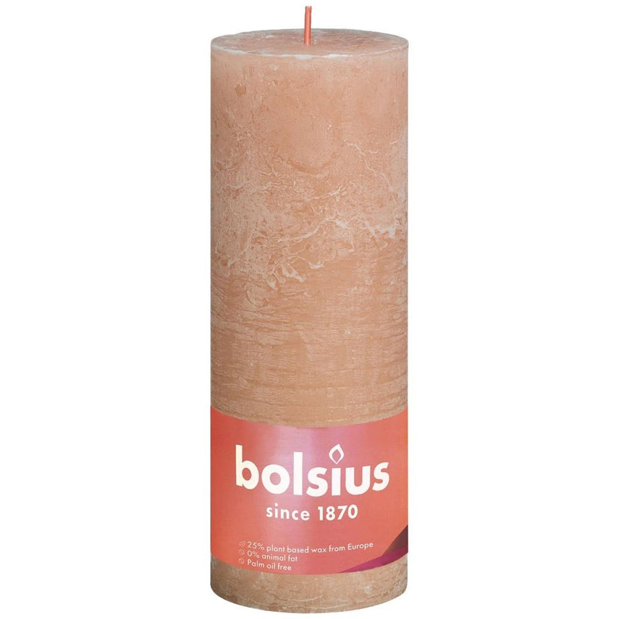 Bolsius Stub Kerze rustikales nebrisches Rosa 190x68 mm
