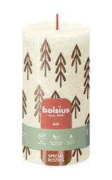 Bolsius printed kaars 130 68 soft pearl