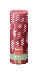 Bolsius printed kaars red 190 68mm