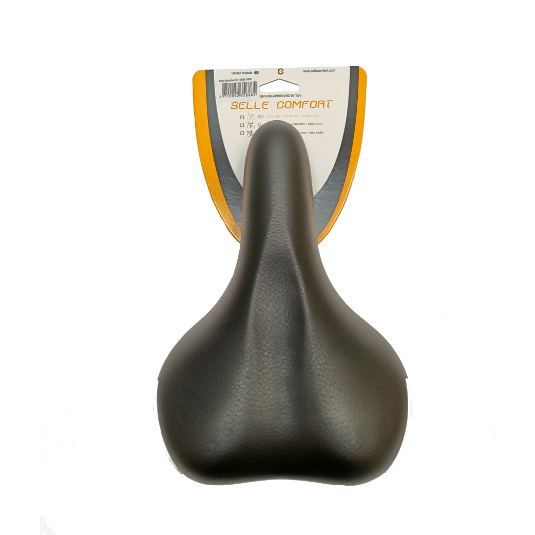 Selle Comfort Saddle Ride. Czarny z białymi zderzakami