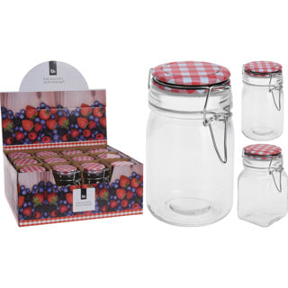 Storage jar glass 250ml 2 pieces assorted
