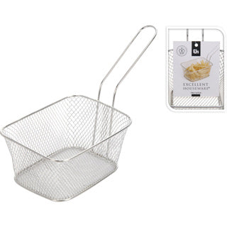 Excellent Houseware fries basket 14x11x7 cm stainless steel