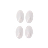 Metaltex oval adhesive hooks small, 4 pieces white