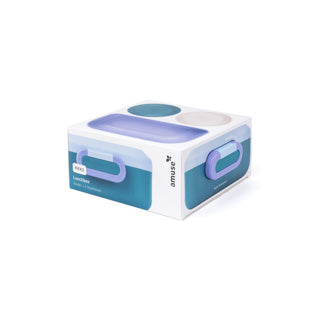 Amuse lunch box rikko divider and 2 snack lagoon sky