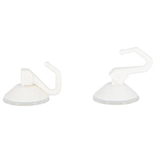 Metaltex hooks with suction cups, 2 pieces, white