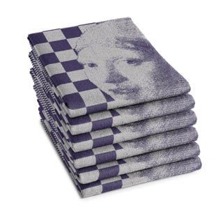 DDDDD Tea towel Girl with a Pearl 60 x 65 Blue