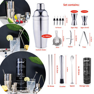 No brand cocktail set 14 pieces