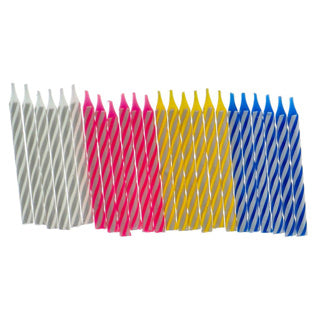 Metaltex Cake candles 24 pieces and 12 holders