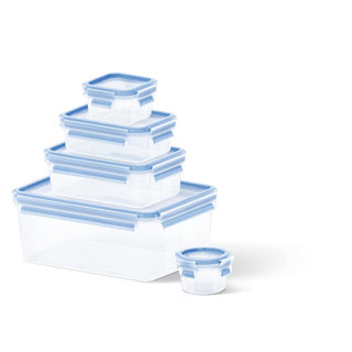 Tefal fresh vershouddoos 100% lekvrij, set 5 stuks 0.15 0.2 0.55 1.00 3.70l