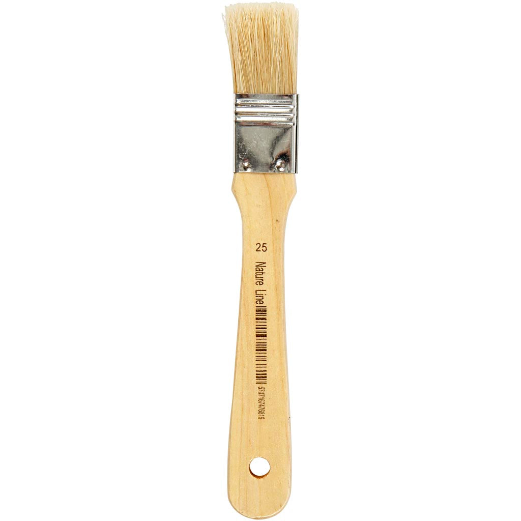 Creativ company varnish lacquer brushes, l: 18.5 cm, w: 25 mm, flat, 12 pieces 1 box