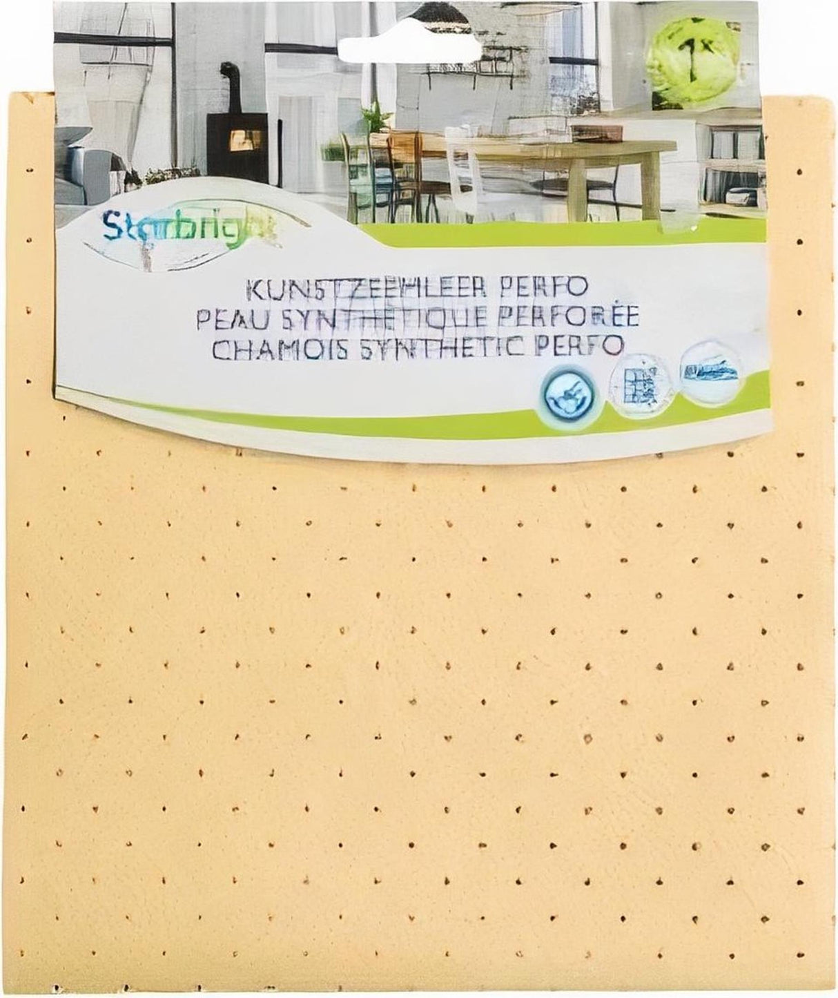Starbright kunstzeemleer perfo 40x35cm