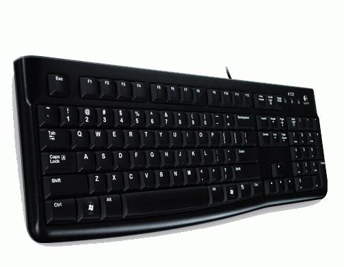 Logitech Logitech K120 forretningsstil USB-tastatur [USB, 104-key, numpad, holdbar, svart]
