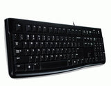 Logitech Logitech K120 forretningsstil USB-tastatur [USB, 104-key, numpad, holdbar, svart]