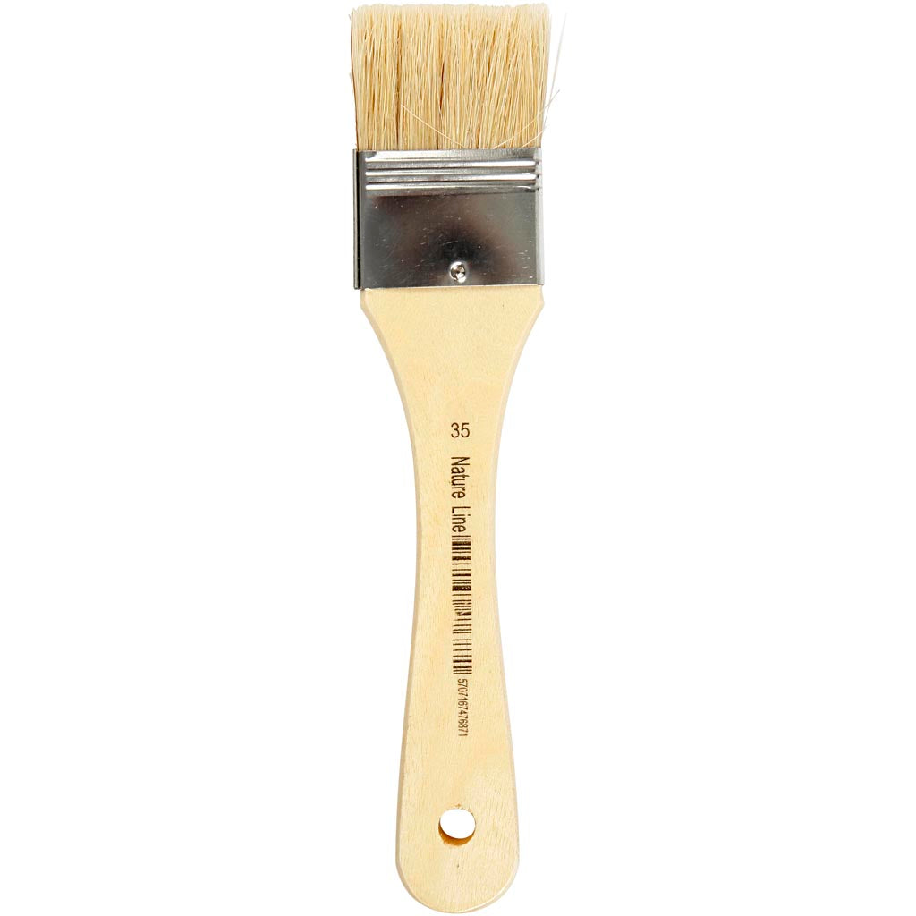 Creativ company vernis lak kwasten, l: 18,5 cm, b: 35 mm, plat, 12 stuk 1 doos