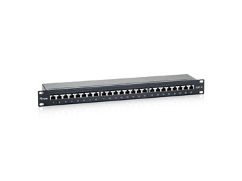 Equipaggia 326424 Cat.6 Patch Pannello Patch 24-Port 19 pollici 1U nero