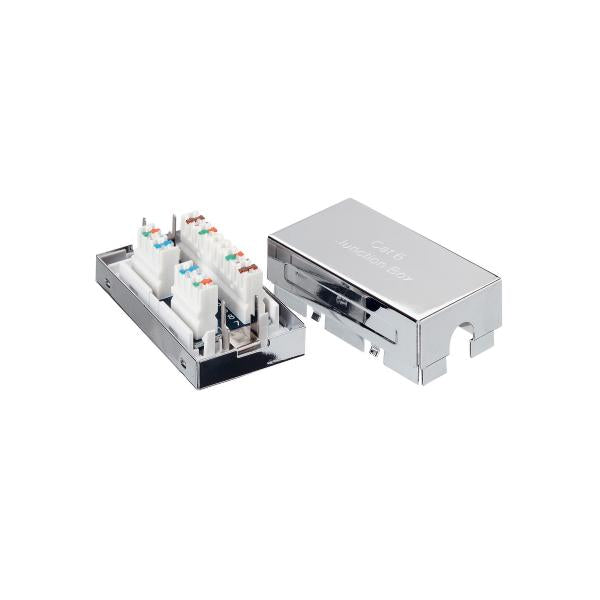 Gerät 135620 Cat6 Junction Box F22 - 26 AWG, abgeschirmter Festdraht, Klasse E, Silber