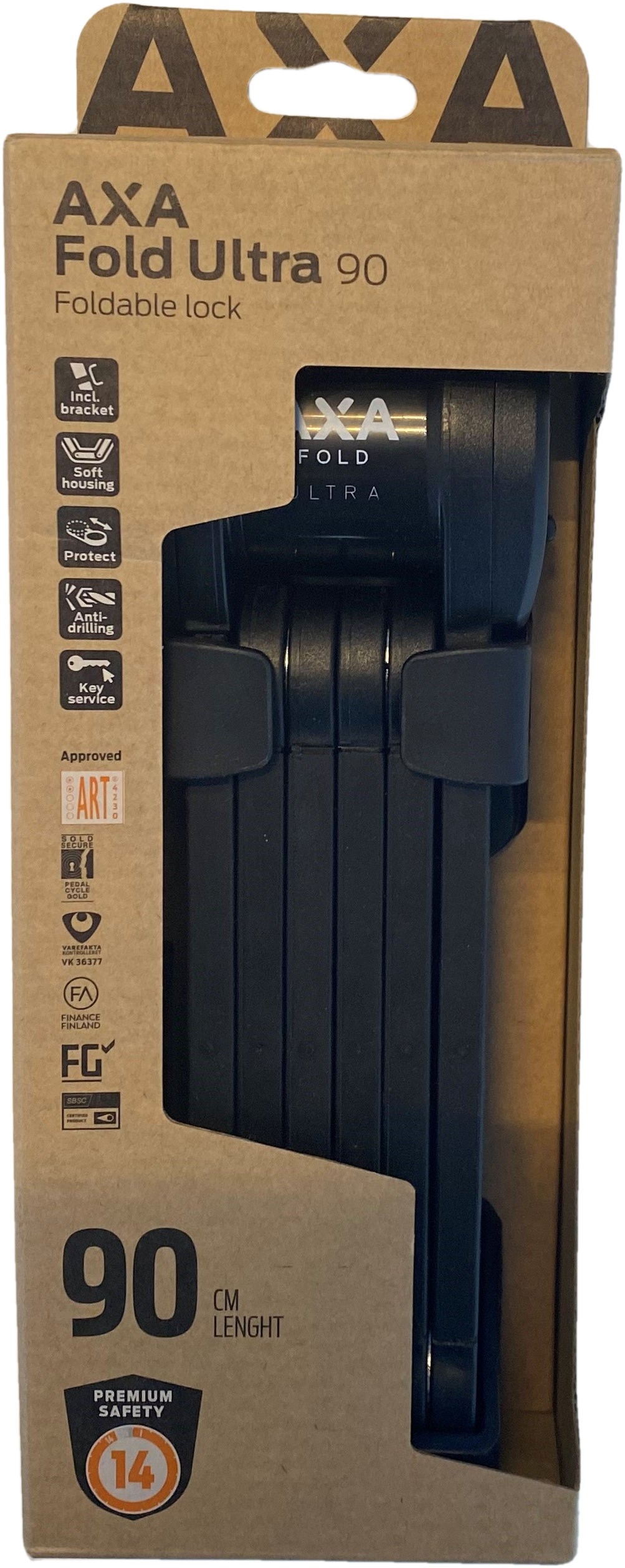 AXA Folding Lock Fold Ultra 90 - Black - Art 2
