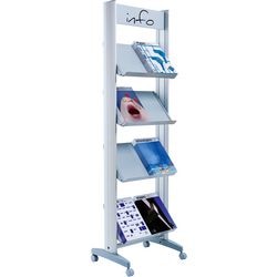 Literature holder Paperflow metal silver
