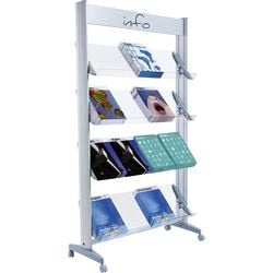 Magazine holder Paperflow metal silver