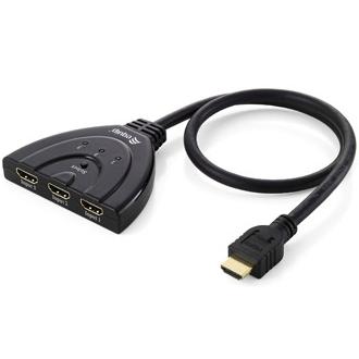 Utrusta 332703 3x1 HDMI -switch, 1920 x 1080 pixlar, full HD, svart
