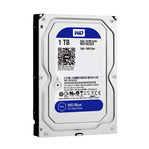 Western Digital WD10EZEX Caviar Blue HDD, 1TB, 3,5, SATA3, 64 MB, 7200 giri / min, 150 mibs, 6,8 W