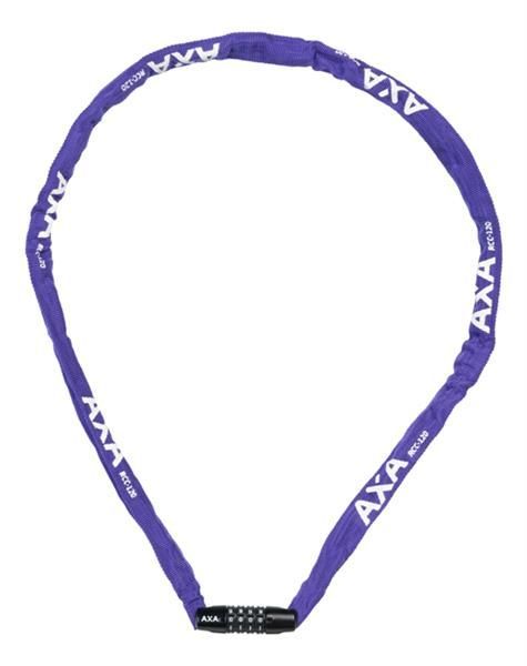 Axa lock chain rigid 120cm code lock purple (card)