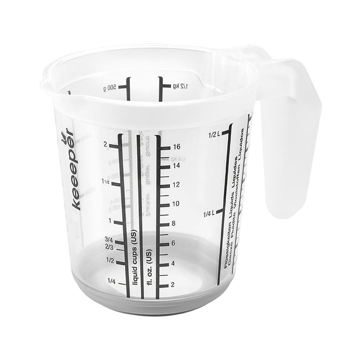 Keeeper maatbeker anti-slip 0,5l grijs