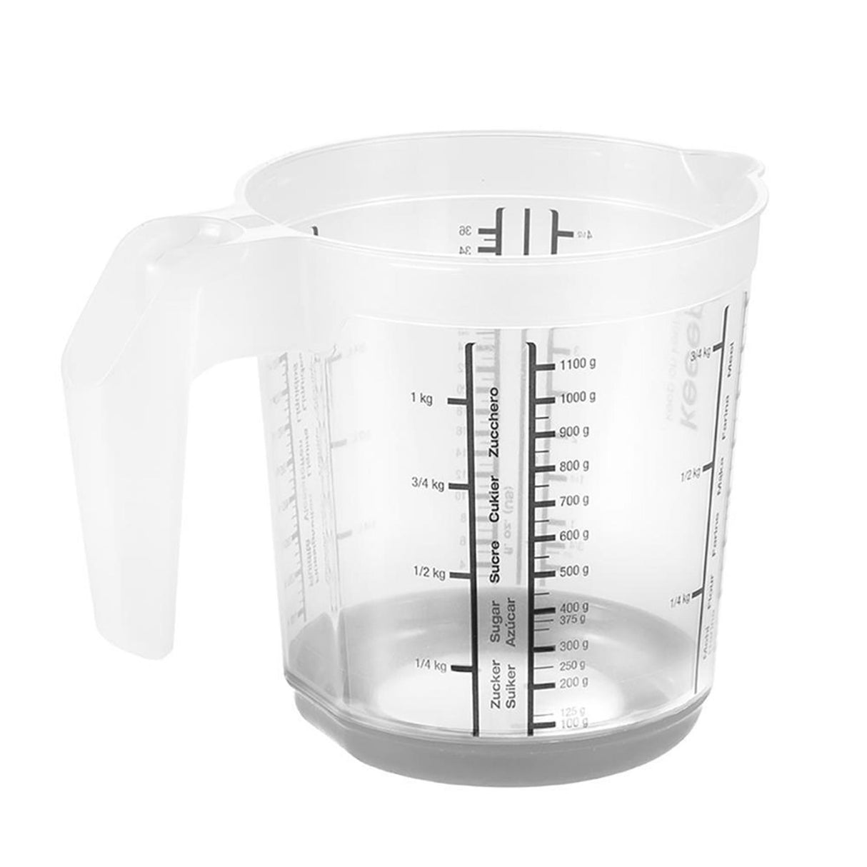 Keeeper maatbeker anti-slip 1l grijs