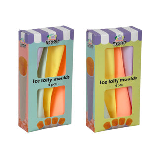 No brand ijslollymakers uni squeeze 4 stuks kleur assorti