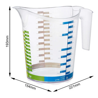 Rotho Domino measuring cup 2L Transparent