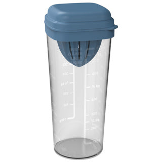 Rotho Shaker with press 1 L Loft Horizon Blue