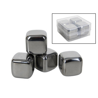 Cubetti di ghiaccio senza marca in acciaio inossidabile 4 pezzi 6,3 x 6,3 x 3 cm | 3 pezzi