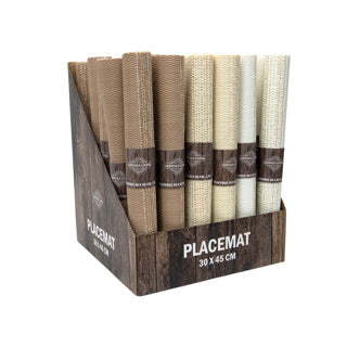 Placemat 30 x 45 cm polyester 3 assorted colors
