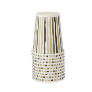 Cups Stripes Black Gold 24 CL 10 pieces