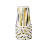 Cups Stripes Black Gold 24 CL 10 pieces