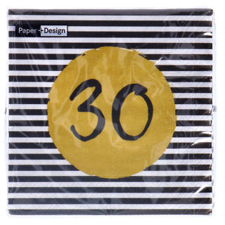 Napkins 30th Birthday 33x33 cm