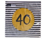 Napkins 40th Birthday 33x33 cm