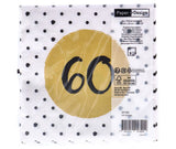 Duni ubrousky 60. narozeniny 33x33 cm | 4 kusy