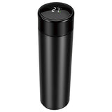 Negro de acero inoxidable sin termoestres con termómetro y filtro de té