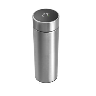 Acero inoxidable sin termoestres 450 ml con termómetro en la tapa que incluye filtro de té