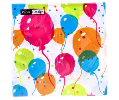Napkins Splash Balloons 33x33 cm