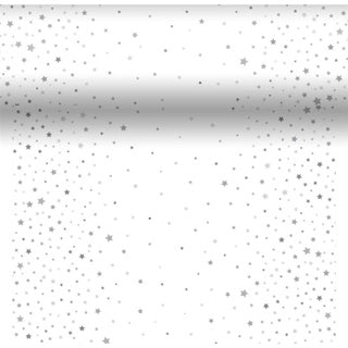 Duni 3-in-1 xmas star silver stardust 40 x 480 cm