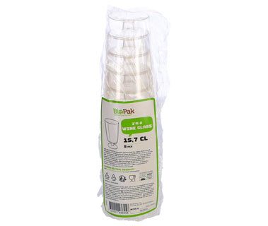 Duni plastic wine glasses 15.7 CL 8 pieces