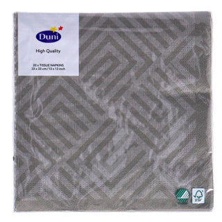Napkins Mosaic Granite Grey 33x33 cm