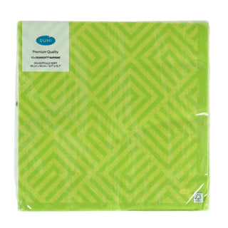 Duni servietter mosaik kiwi 40x40 cm