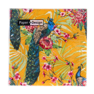 Duni napkins tropic peacock 24x24 cm | 12 pieces