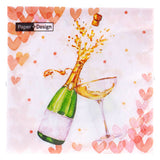 Duni napkins hearts bubbles 33x33 cm | 12 pieces