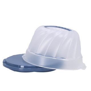 Rotho gugelhupf fresh cake box turban horizon blue transparent