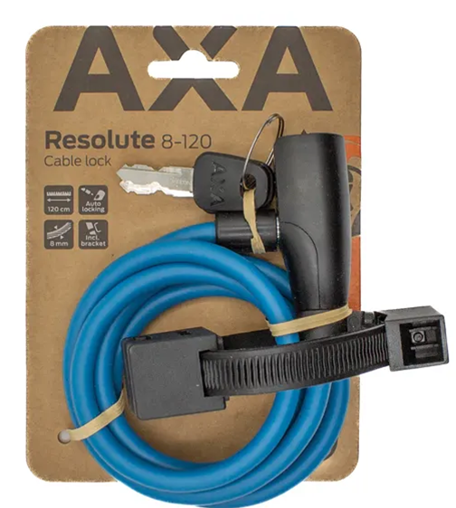 Axa cable lock resolute 8-120 - blue